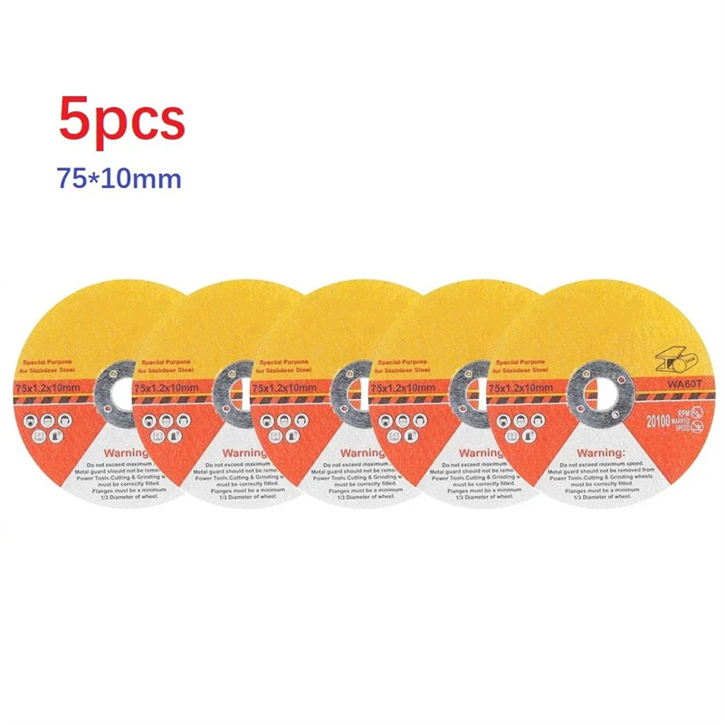 5 stücke 75mm Rund Harz Sägeblatt Schleifen Rad Ultra-dünne Trennscheibe Für Winkel Grinder Holz Stahl stein Schneiden Power Tool