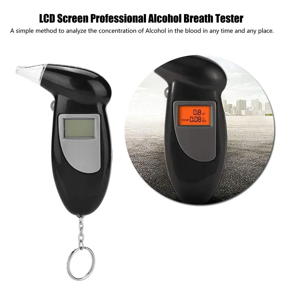 Nova versão pássaros bico veículo bafômetro soprando display digital detector para veículo portátil bebida-condução bafômetro