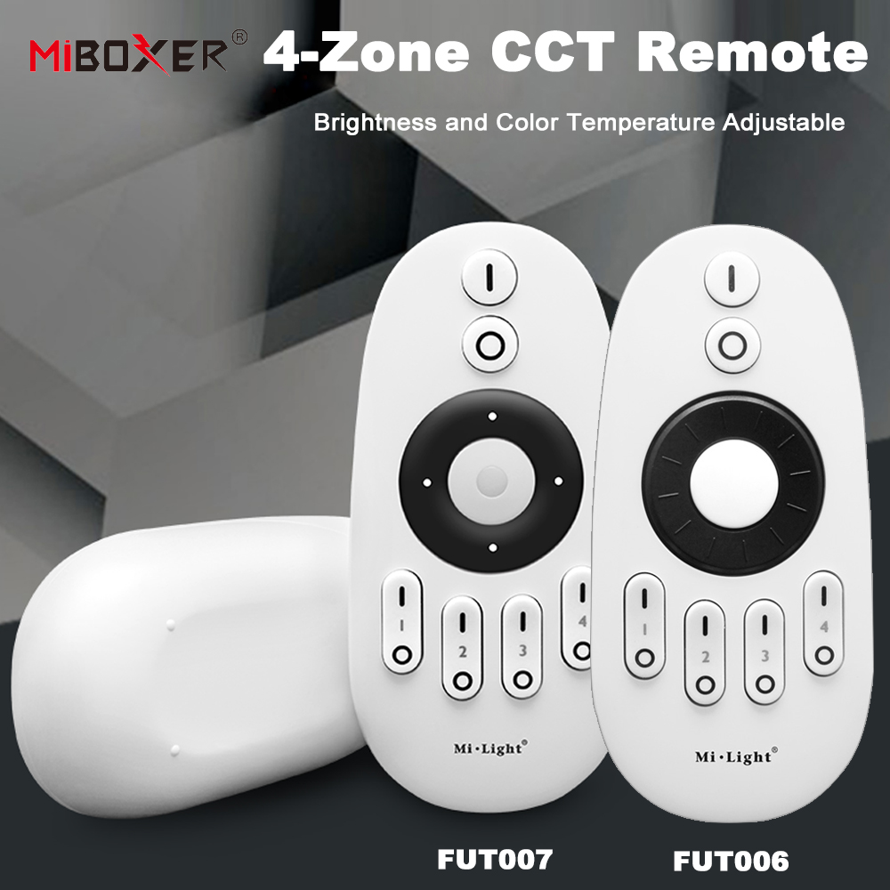 Miboxer FUT006 FUT007 2,4 GHz 4-Zonen-drehendes Rad/Taste Fernbedienung Touch RF Wireless CCT Fernbedienung LED-Streifen-Controller
