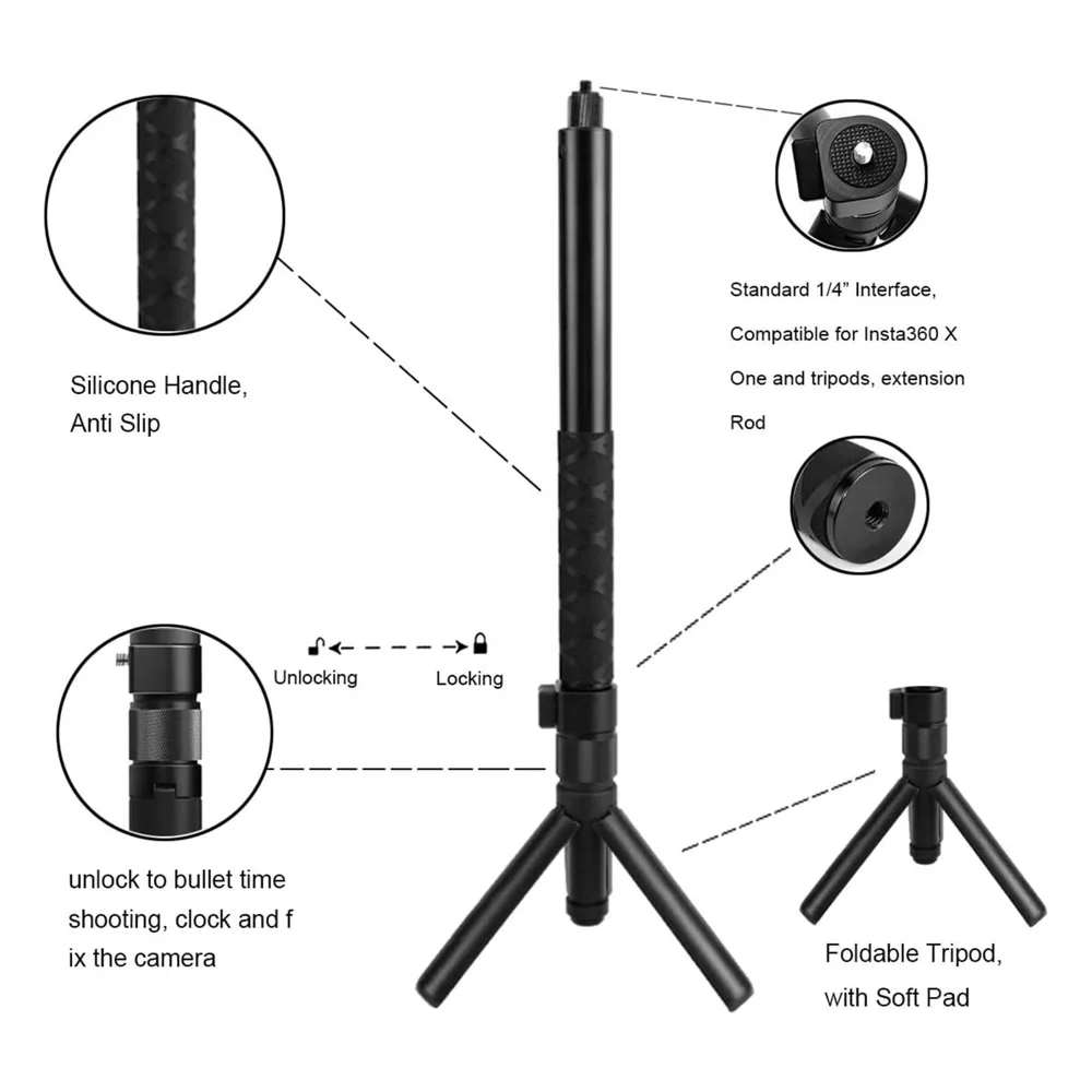 Accessories kit for Insta360 X4 Lens Guard Selfie Stick Dive Case Insta360 X4 Storage bag Aluminum frame screen protector