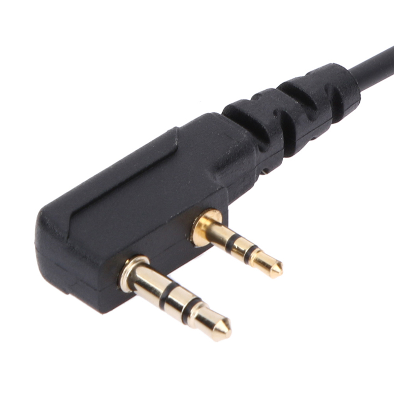 Słuchawka z mikrofonem PTT, 2 PIN, 1m, zaczep na ucho, do radiotelefonu, słuchawka douszna, interkom, słuchawka do UV5R/KENWOOD/HYT