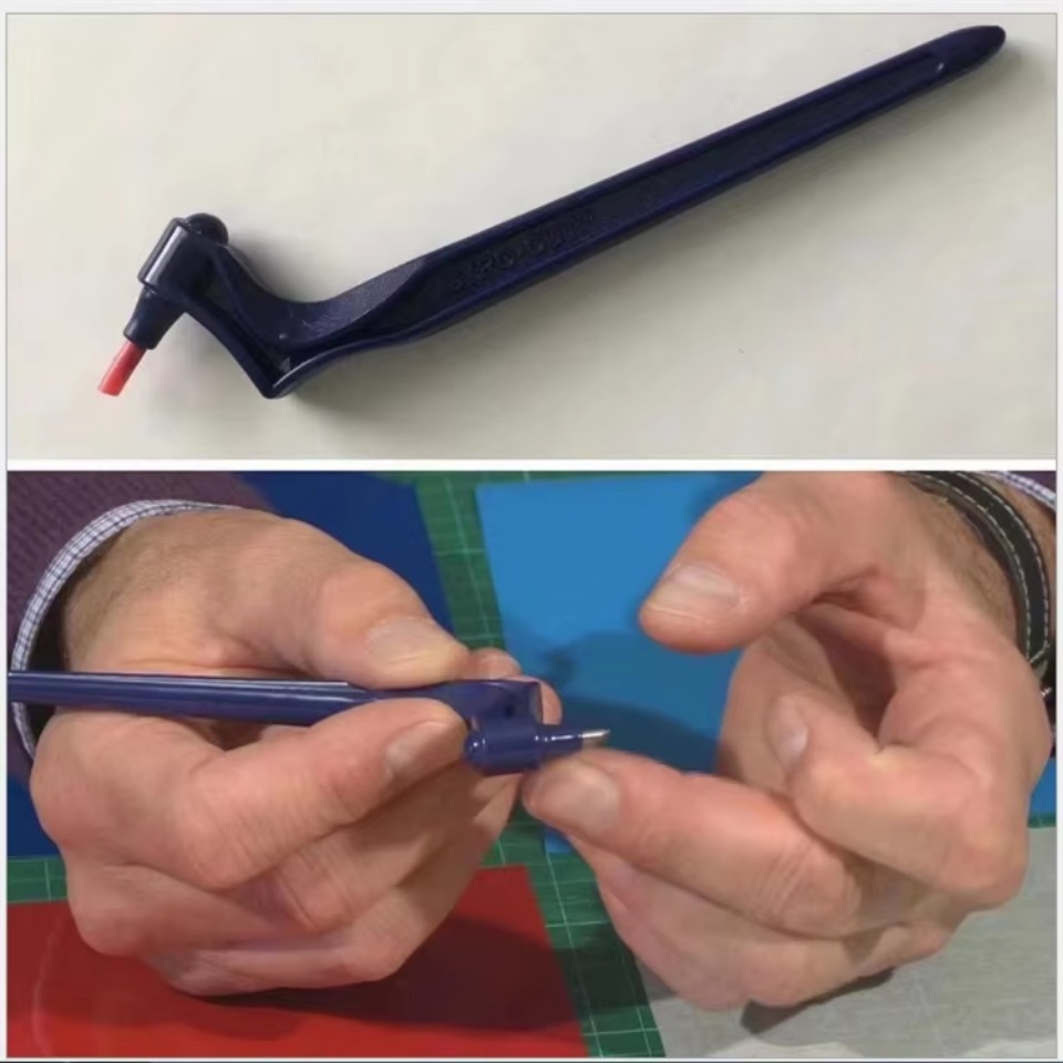 1pc ferramentas de corte artesanal para artesanato de papel com régua triângulo lâmina rotativa de 360 graus faca artesanal de aço inoxidável