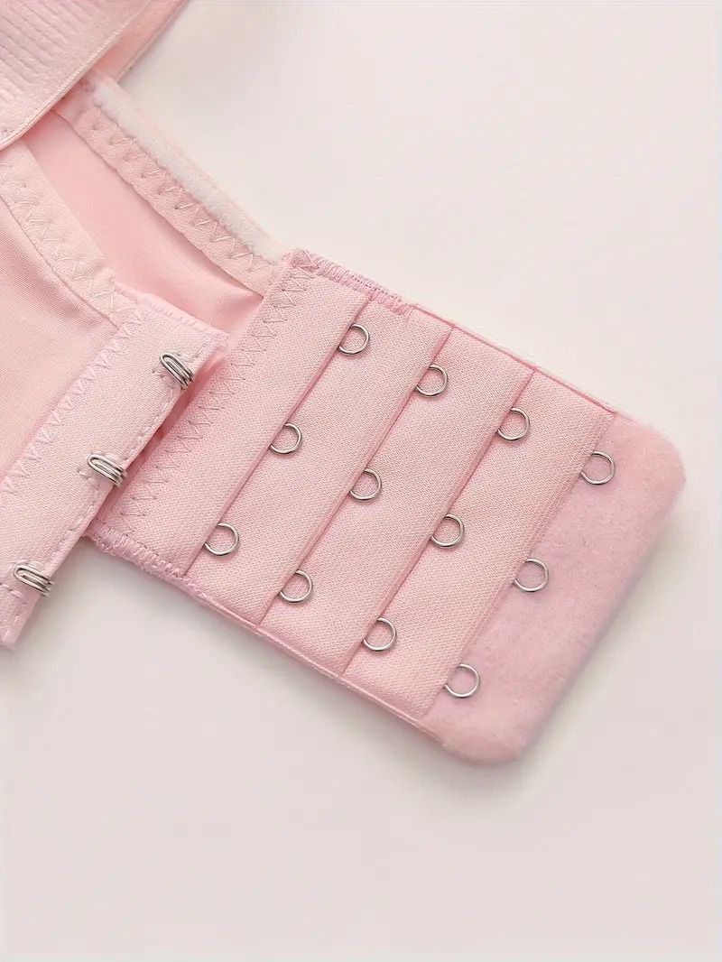 Sutiã jacquard com apliques de 1 peça, sutiã sem fio elegante levemente acolchoado, lingerie e roupa íntima feminina