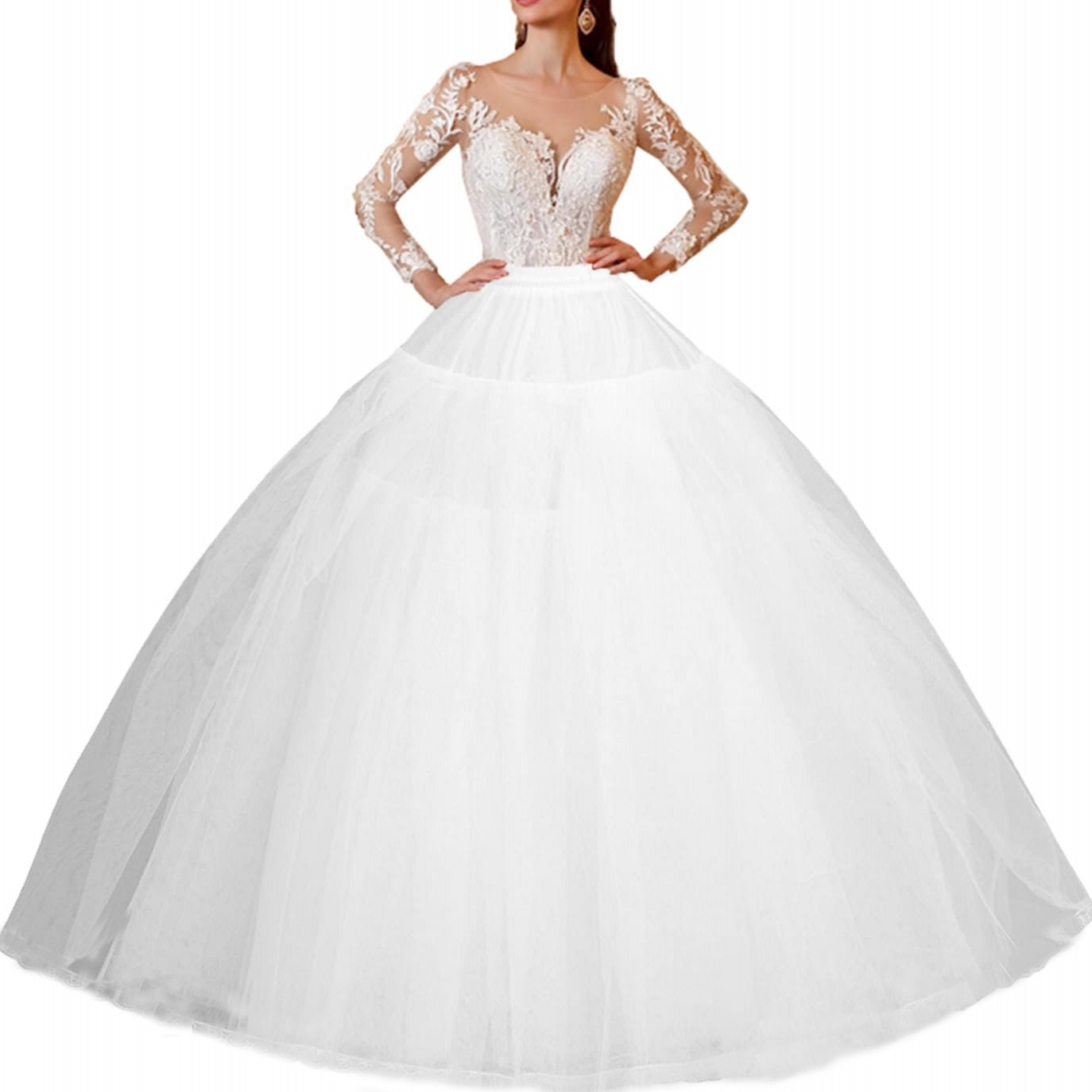 Jupon de mariage de mariée sous-jupe robe de bal Crinoline Slip sous-jupe Bridae robe de bal jupons
