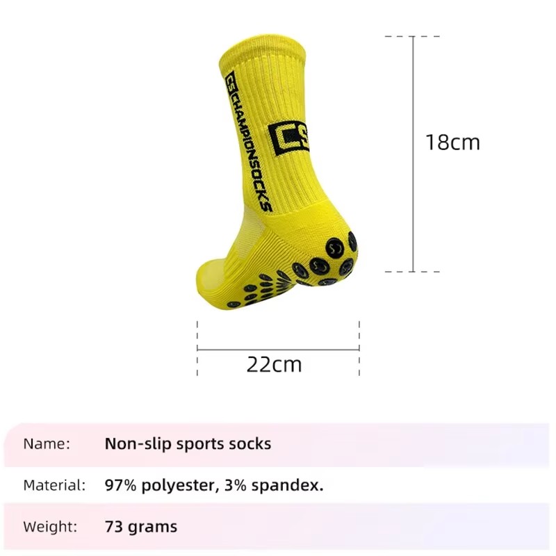 Eén paar 4-kleuren sportsokken voor volwassenen, polyester is ademend, zweetabsorberende voetbalsokken aan de onderkant van de handdoek