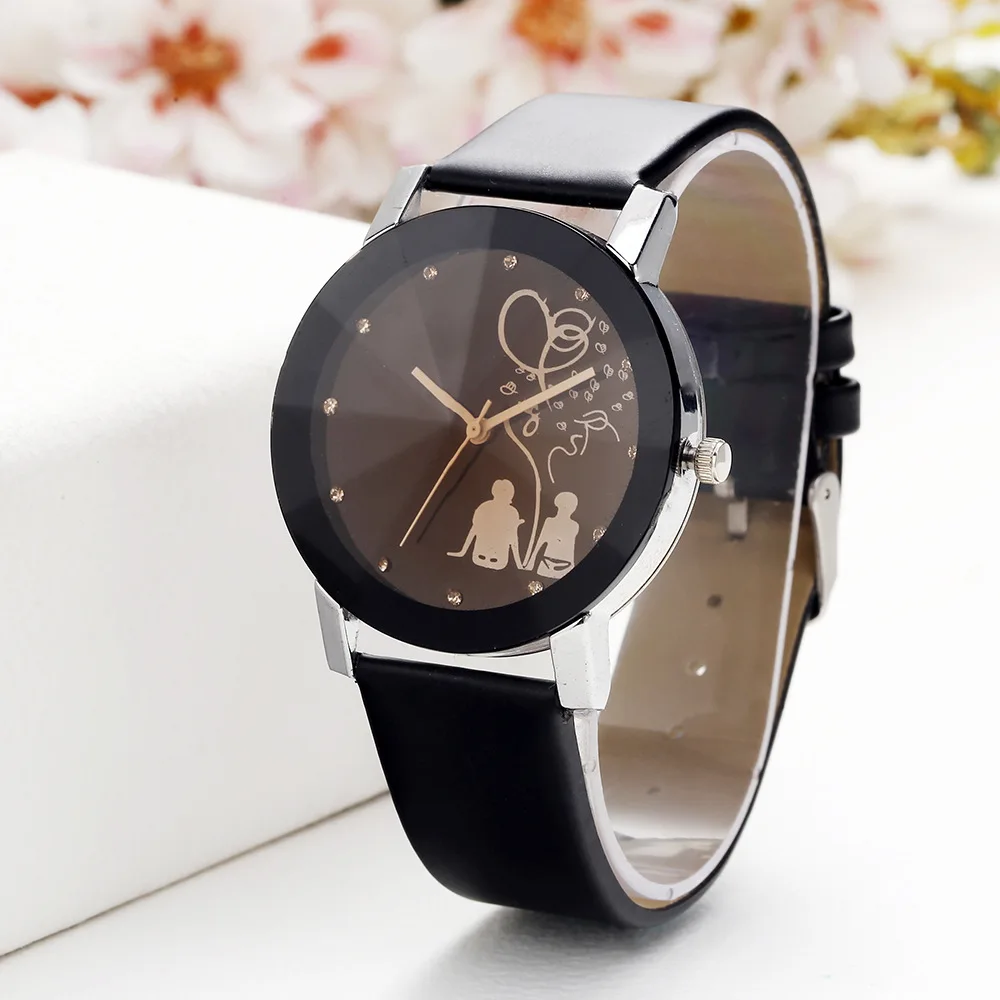 Reloj de pulsera con esfera negra para hombre y mujer, cronógrafo con correa, estilo coreano, sencillo, novedad