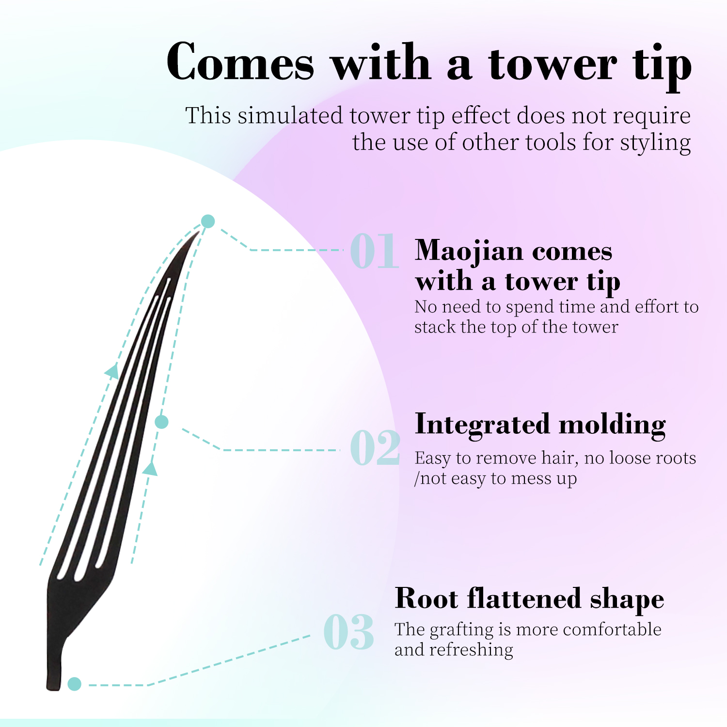 RUJADE Feather Shape Premade Fan Lashes Comic Spire Eyelashes Automatic Flowering Russian Volume Eyelash Extension Fairy Lashes