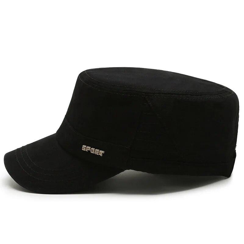 Chapeau militaire plat pour hommes, simple et polyvalent, langue de canard, d'âge moyen, mode décontractée, nouveau style, printemps et automne