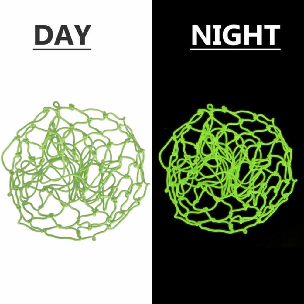Nachtlicht Basketball netz Nylon leuchtend grün leuchtend Basketball korb Felgen netz Erwachsene Kinder Basketball Sport Trainings netz