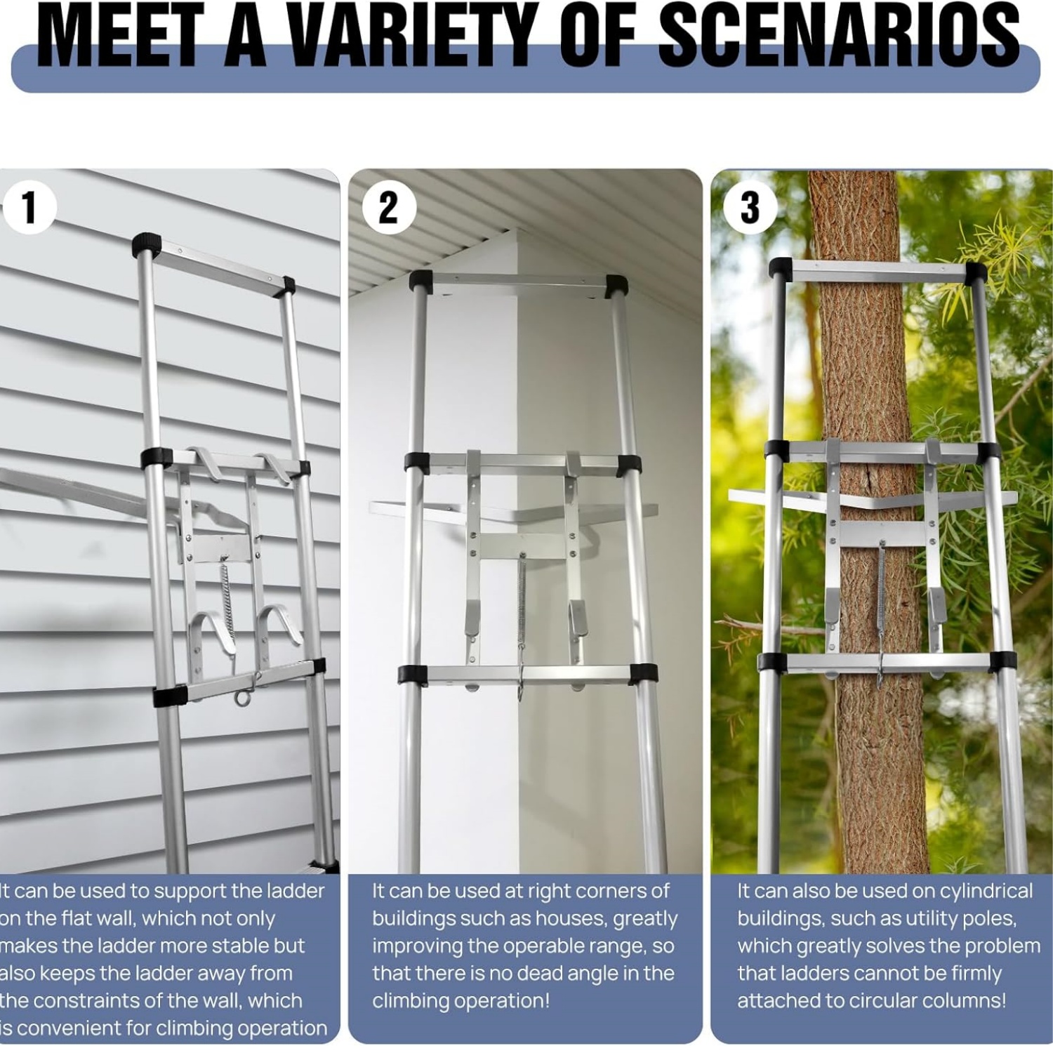 BRIEFNESS V-Shaped Ladder Bracket Tool Ladder Accessory Bracket Stabiliser For Corners, Walls, Windows, Trees