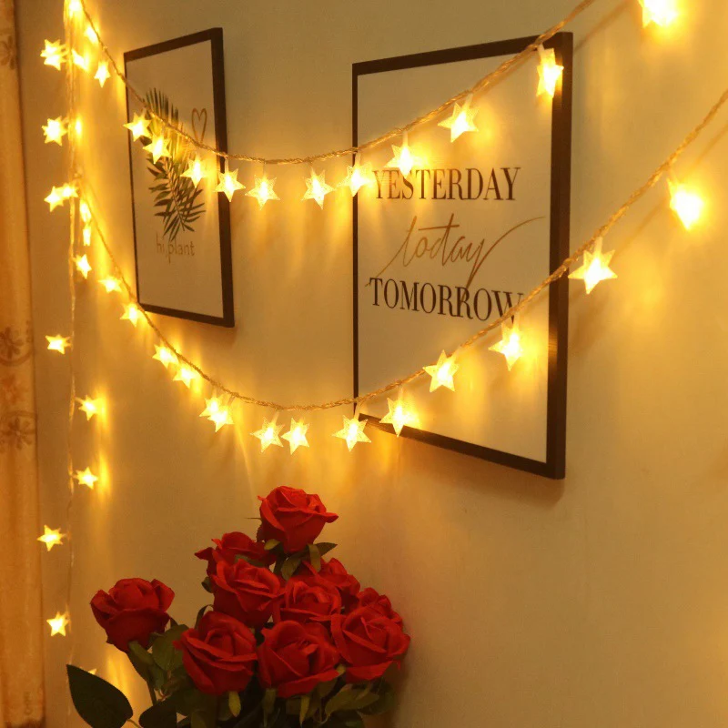 Guirnalda de luces Led Power Star para exteriores, guirnalda de luces navideñas con USB/batería/220V, para jardín, dormitorio, habitación, decoración de fiesta de boda