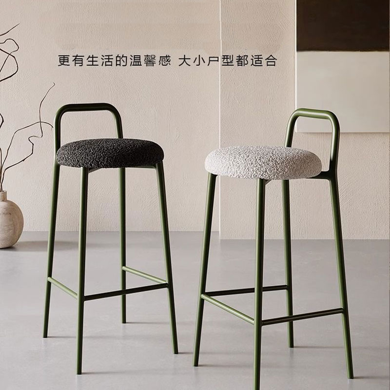 Silla alta de barra trasera, taburete simple moderno, silla ktv, cajero, escritorio frontal, se puede apilar, taburete alto con bolsa suave para el hogar