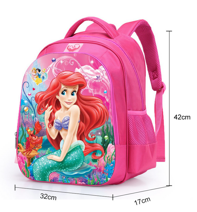 16 Cal trzy księżniczki syrenka plecak szkolny dla dziewczynek plecak dla dzieci dzieci Cartoon Bookbag torby szkolne Mochila Escolar