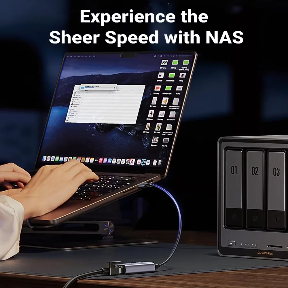 Адаптер сетевой карты 5000 Мбит/с USB/Type-C к RJ45 Адаптер 5 Гбит/с USB 3.0 Проводной гигабитный преобразователь сетевой карты HUB для ноутбука ПК