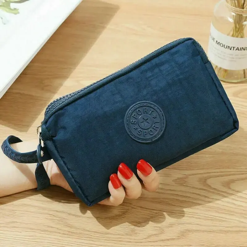 กระเป๋ากระเป๋าสตางค์แบบบางคล้องมือ dompet koin สำหรับผู้หญิงกระเป๋าใส่โทรศัพท์มีซิปกระเป๋าใส่เหรียญ