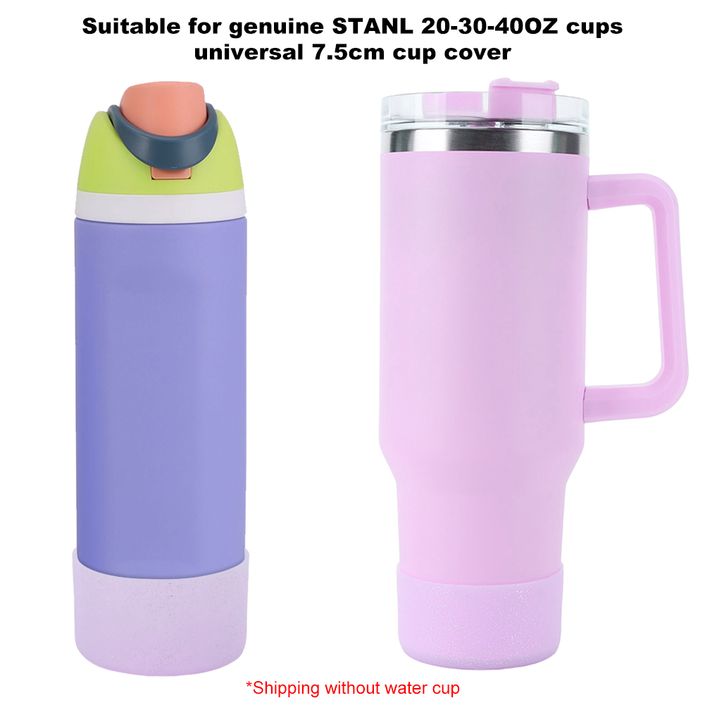 Capa inferior para garrafa de água, universal, 7.5cm, silicone de qualidade alimentar, capa protetora para stanley 40oz/30oz, base de copo
