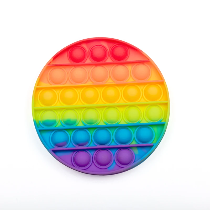 2023ใหม่ล่าสุดยางซิลิโคนป้องกันความวิตกกังวลความเครียดบรรเทาPush Pop Fidgetของเล่นบีบของเล่นสําหรับเด็กผู้ใหญ่ความต้องการพิเศษ
