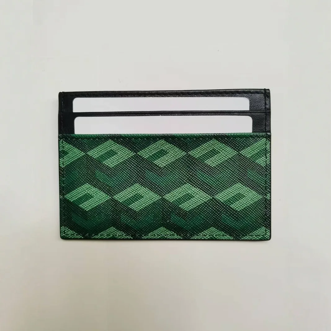 Nueva llegada Moda clásica Multifuncional 2026 # Tarjetero de cuero Cartera Protección de documentos Diseño de patrón 3D con clip