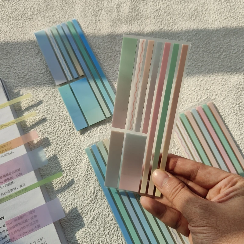 160/180 Pcs Page Markers Sticky Note Page Labels, Reusable File Index Sticker Tabs, Waterproof File Flags, Morandi Stickers