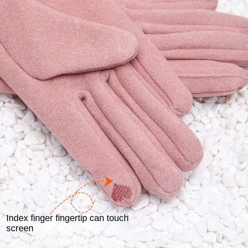 Handschuhe Neue frauen Winter Reiten Heißer Verkauf Warme Plus Fleece Verdickt Touchscreen Kalt Winddicht De Fleece Handschuhe