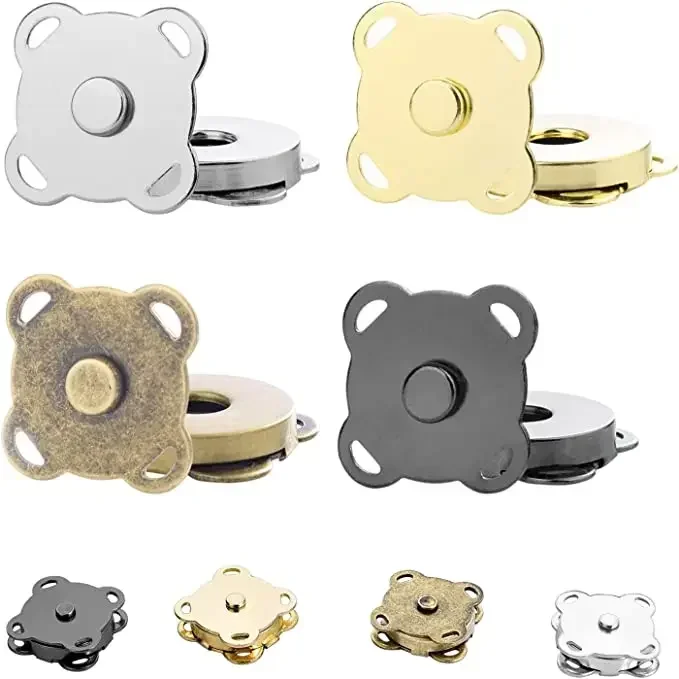 1-20 ชุดกระเป๋าแม่เหล็กปุ่ม Snap Fasteners Clasps ปุ่มกระเป๋าถือกระเป๋าสตางค์กระเป๋าหัตถกรรมอะไหล่ MINI การดูดซับหัวเข็มขัด 14/18 มม.