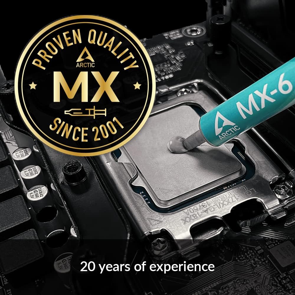 ARCTIC MX-6 (2g/4g/8g) Ultimate Performance Thermal Paste สําหรับ CPU, กราฟิกการ์ด, แล็ปท็อป, การนําความร้อนสูงมาก