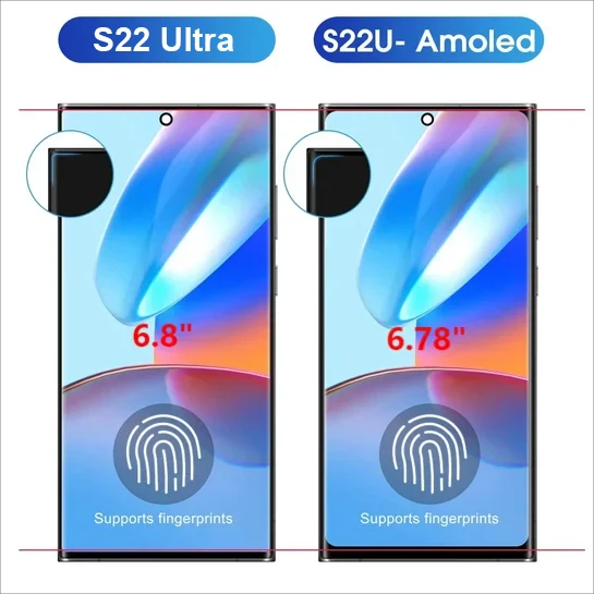 6.78" S22 Ultra Super Amoled for Samsung Galaxy S22 Ultra Lcd Display with Frame S908B S908U Digital Touch Screen Replacement
