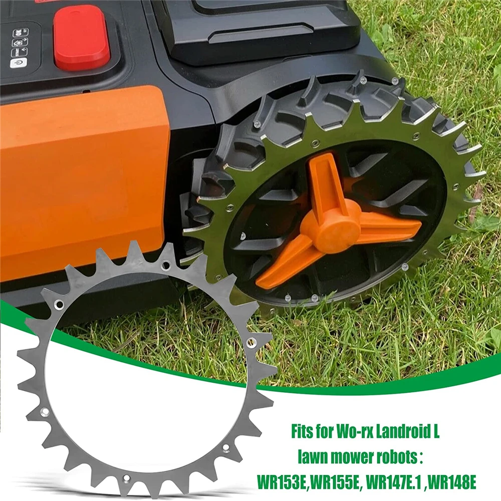 Robotic Mower Traction Improved Auxiliary Wheels Robotic Spikes For Worx Landroid S M Robot Lawn Mower Traction Wheel Accssries