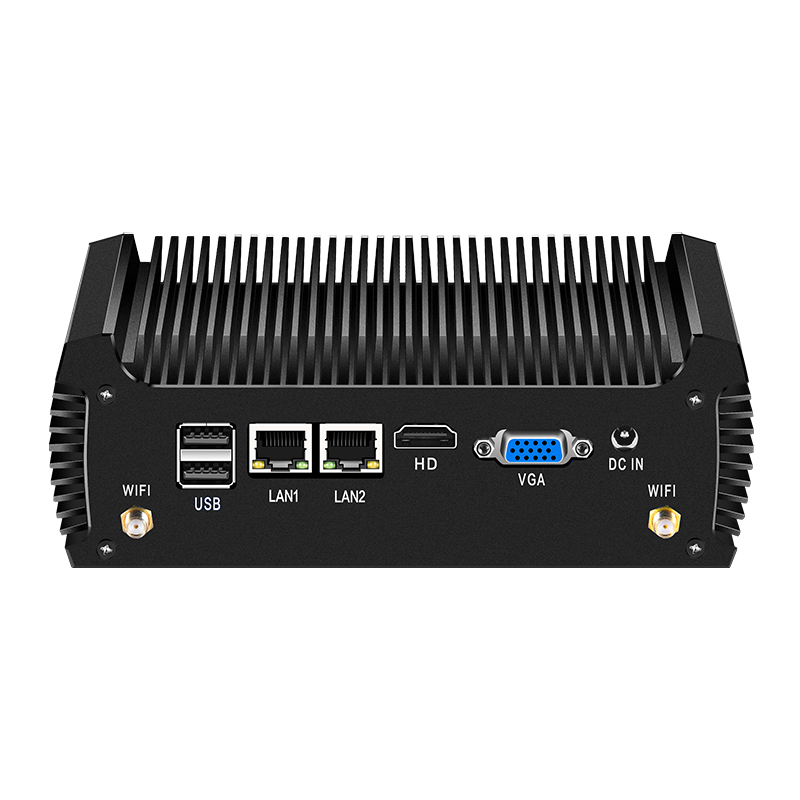 Fanless Industrial Mini PC Intel i3-8130U i5-8250U 2x DB9 RS232 RS485 2x LAN 6x USB Mini PCIe GPIO WiFi 4G LTE Win10/11 Linux