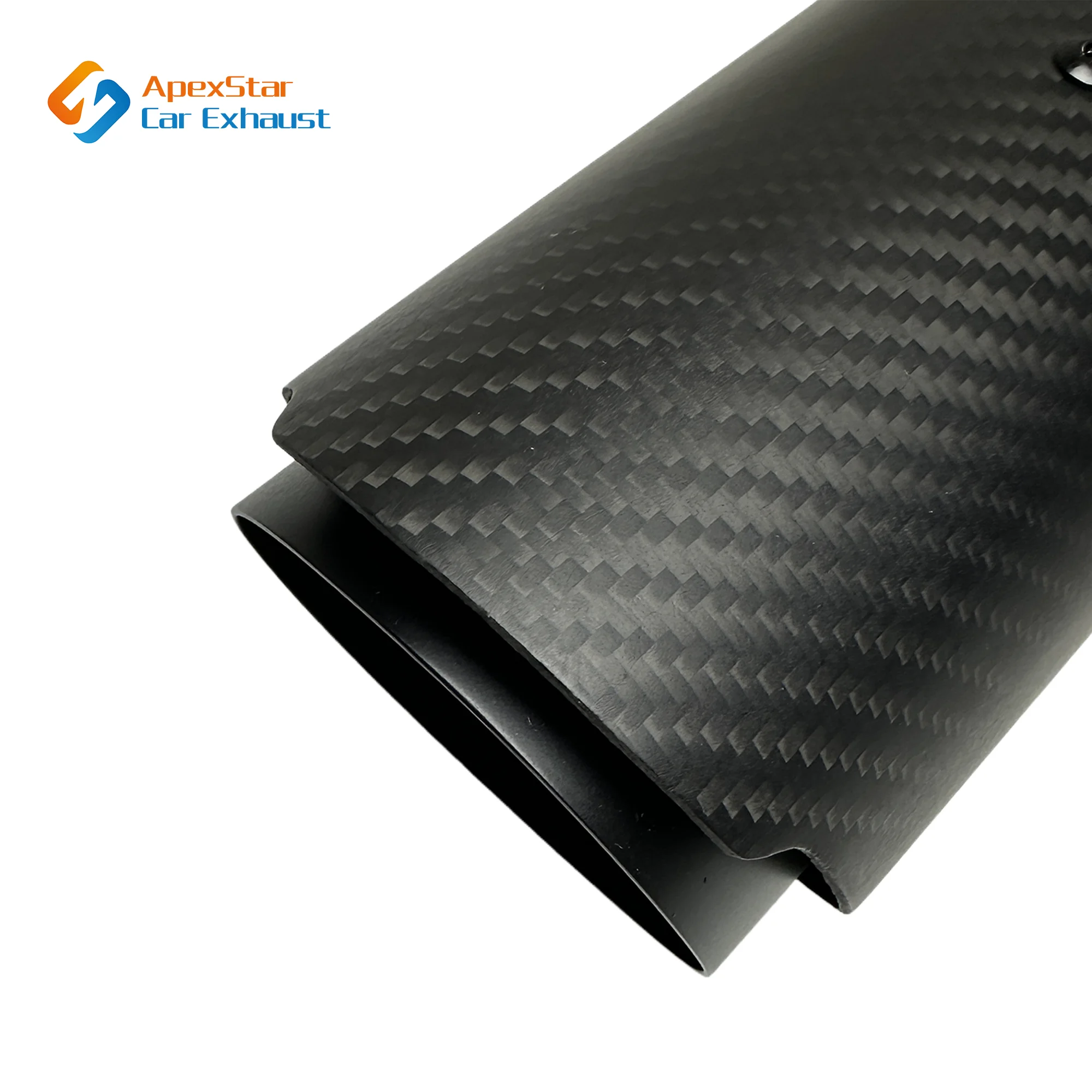 1 Stücke Auto Matte Carbon Faser Auspuffanlage Rohrspitze Gerade Universal Schwarz Edelstahl