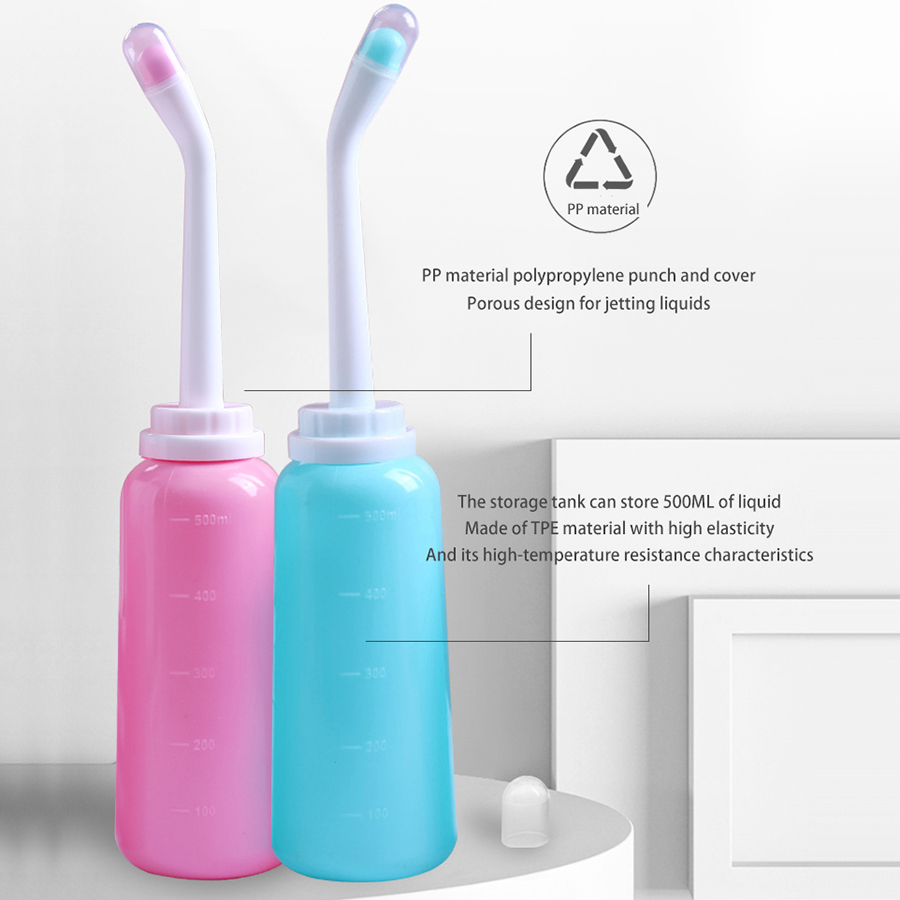 500ml przenośny bidet w sprayu ręczny bidet podróżny dla kobiet w ciąży dziecko oczyszczająca butelka z myjką wody prysznice dla dzieci butelka dla mamy