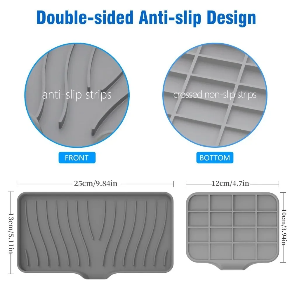 1 pacote de silicone dreno caixa de sabão cozinha banheiro antiderrapante pia bandeja criativa mesa de lavagem bandeja de sabão livre perfurador dreno rack