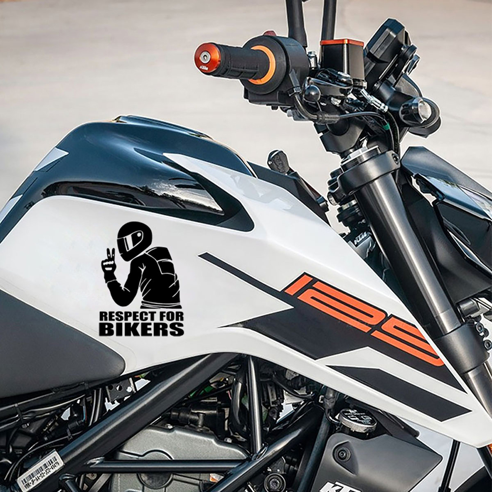 1 pçs respeito para motociclistas auto motocicleta adesivo de carro removível stickers3d adesivos reflexivos decalques acessórios de decoração do carro