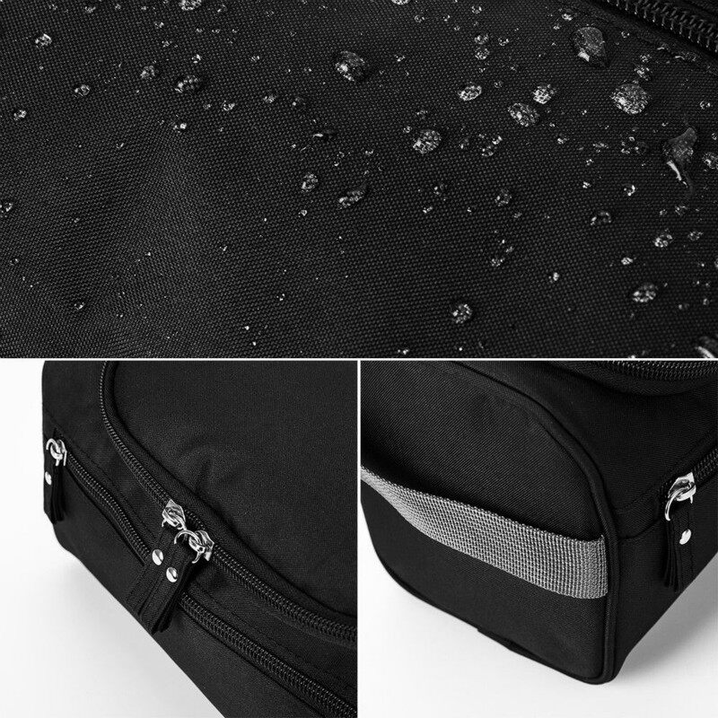 Borsa per il trucco portatile Capacità unisex Organizzatore cosmetico impermeabile Custodia da toilette per donna Uomo Lavaggio Rasatura Trucco