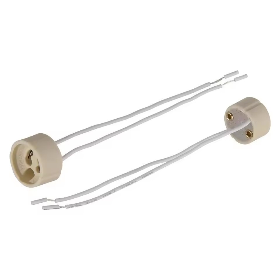 10-100PCS stück GU10 led-leuchten birne basis halogen sockel led lampe halter keramik körper draht anschluss buchse