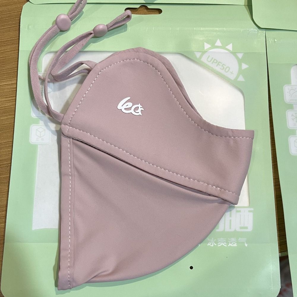 Mascarilla de seda transpirable para hombre y mujer, máscara de protección solar para ciclismo, con elásticos para las orejas, para verano