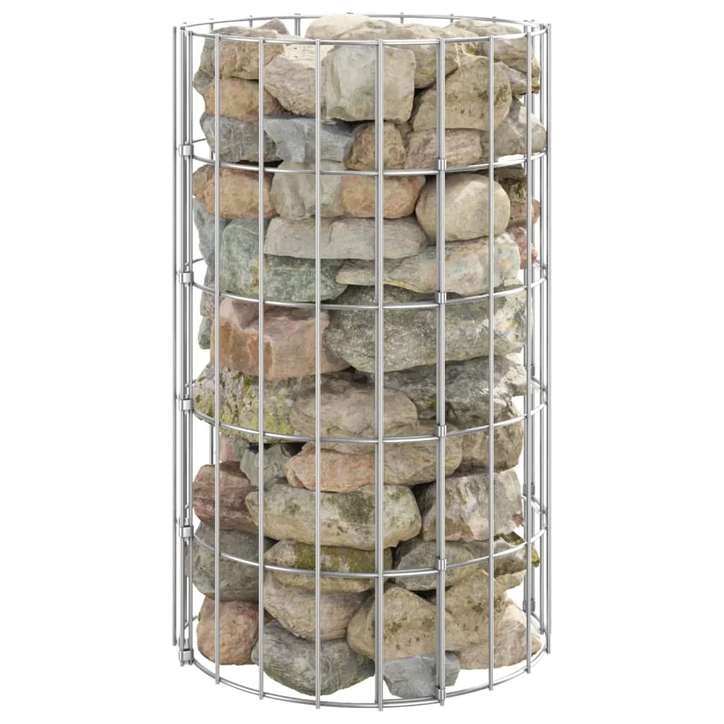 Poteau À Gabion Circulaire Acier Galvan Estat Ø30X50 cm