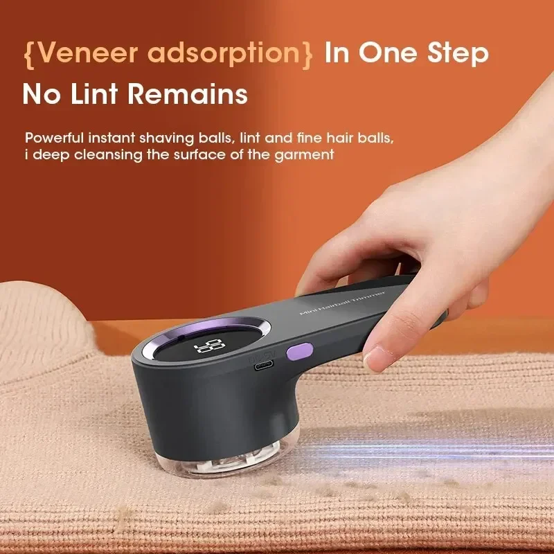 ไฟฟ้า Lint Remover ไฟฟ้าเม็ด Fluff Remover ดิจิตอลจอแสดงผล Debobbler เครื่องโกนหนวดมัลติฟังก์ชั่สําหรับเสื้อผ้าเสื้อกันหนาว