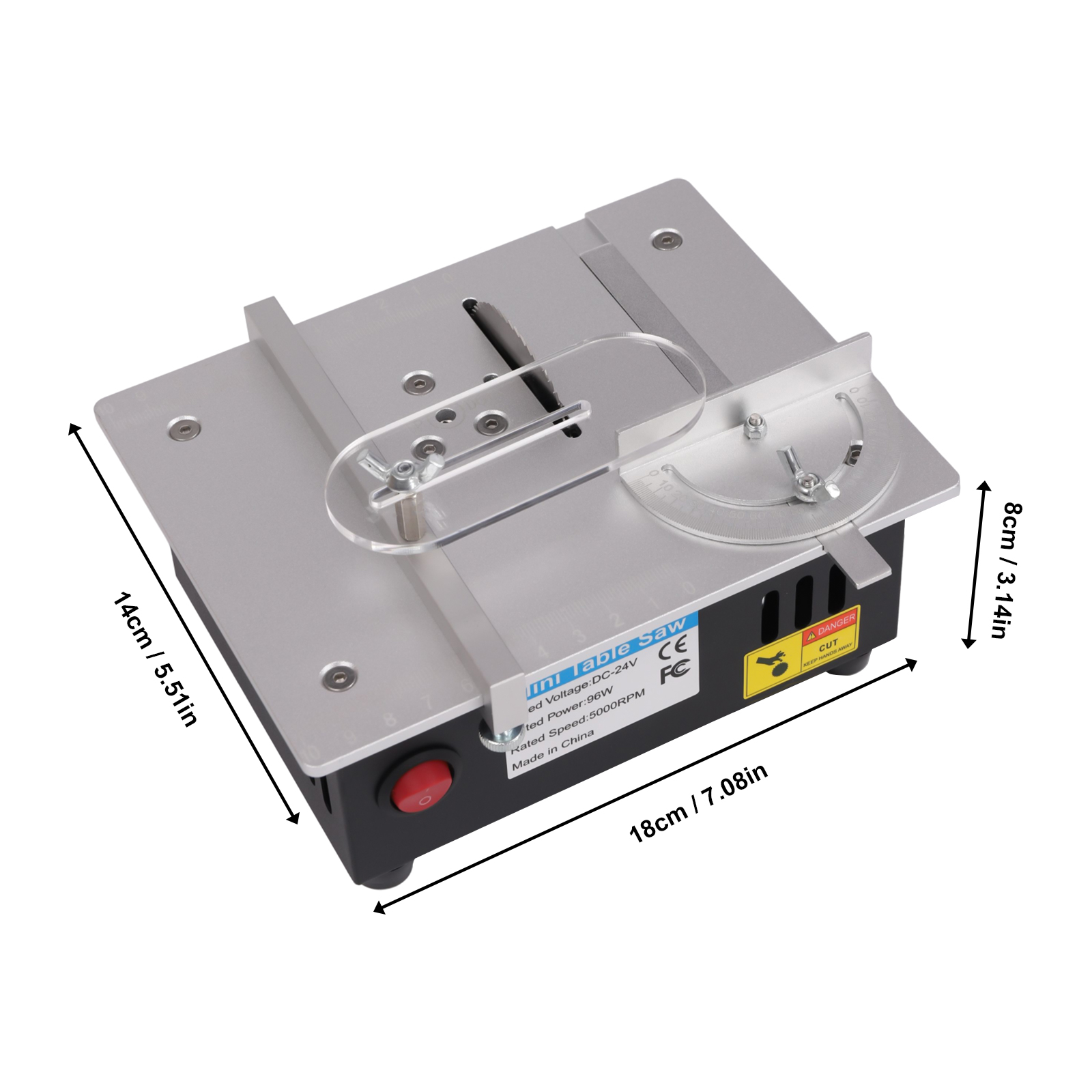DIY Cutting Tool Table Saw Mini Woodworking Cutting Machine Electric 96W Circular Grinding Wheel
