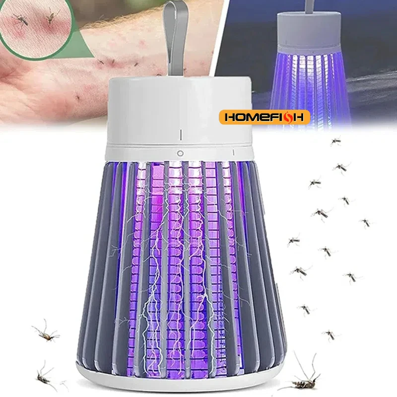 Lampe anti-moustiques à choc électrique, 1 pièce, étanche, deux en un, pour chambre à coucher, usage extérieur, tue les mothes, guêpes, les moucherons plus!