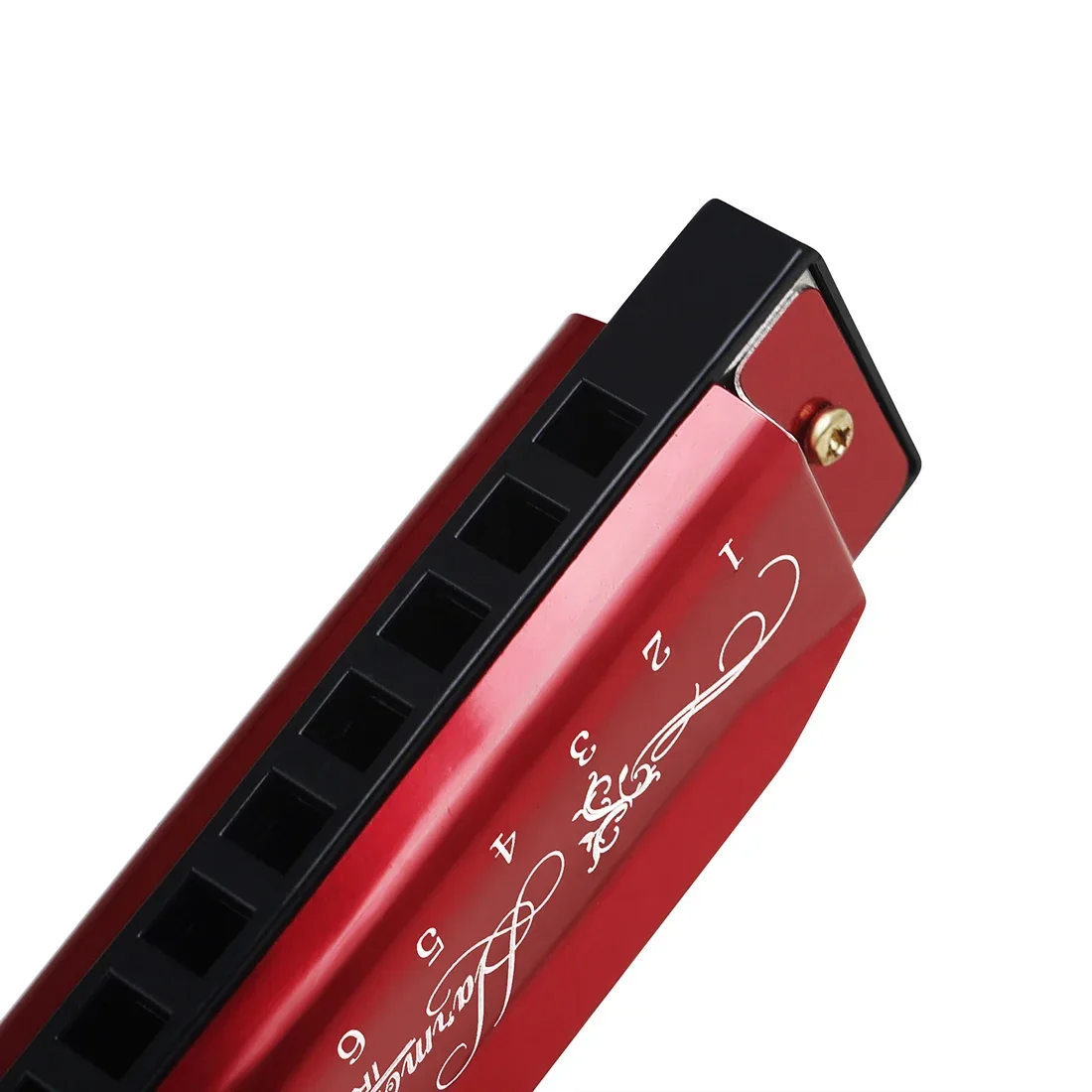 M Mbat Nieuwe 10 Holes 20 Tone Kleurrijke C Tone Harmonica Zwart Zilver Goud Rose Rood Blauw Rood Abs Milieuvriendelijk Plastic