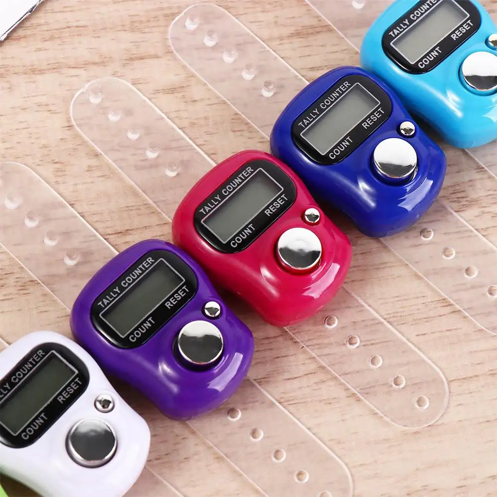 Mini Finger Ring Tally Counter Digital Electronic Knitting Row Counter Weave Tools Hand Held Stroke Counters Point Marker