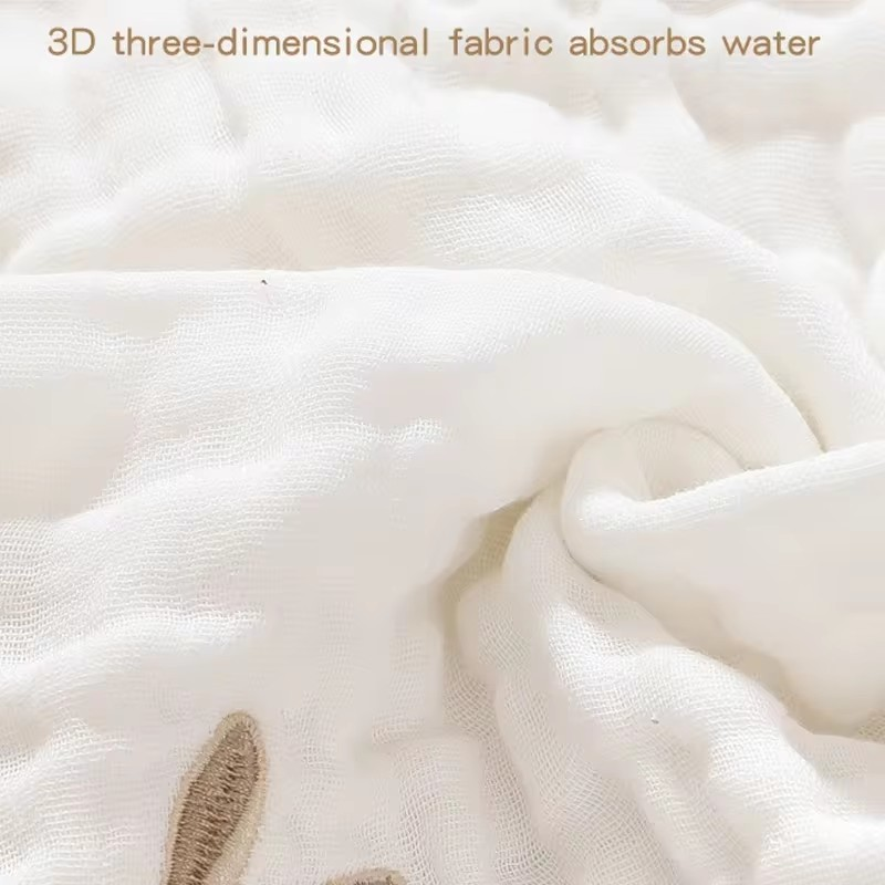 ベビーよだれタオル 夏用薄手高色値1 3歳新生児用 6重ガーゼ 小さな正方形タオル