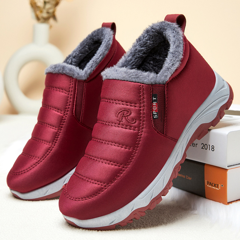 Schuhe Damen Wildleder Schneestiefel für Winterwärme Wasserdichte Gleitstiefel für Wärme Outdoor Kurze Stiefel Kostenloser Versand