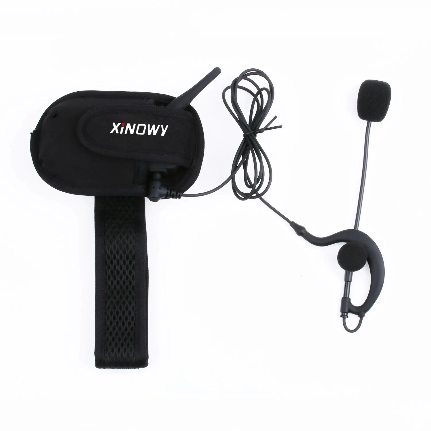 XiNOWy 4 Uds V4C árbitro auriculares Bluetooth intercomunicador Full Duplex 1200M fútbol gancho para la oreja auricular interfono con bolso