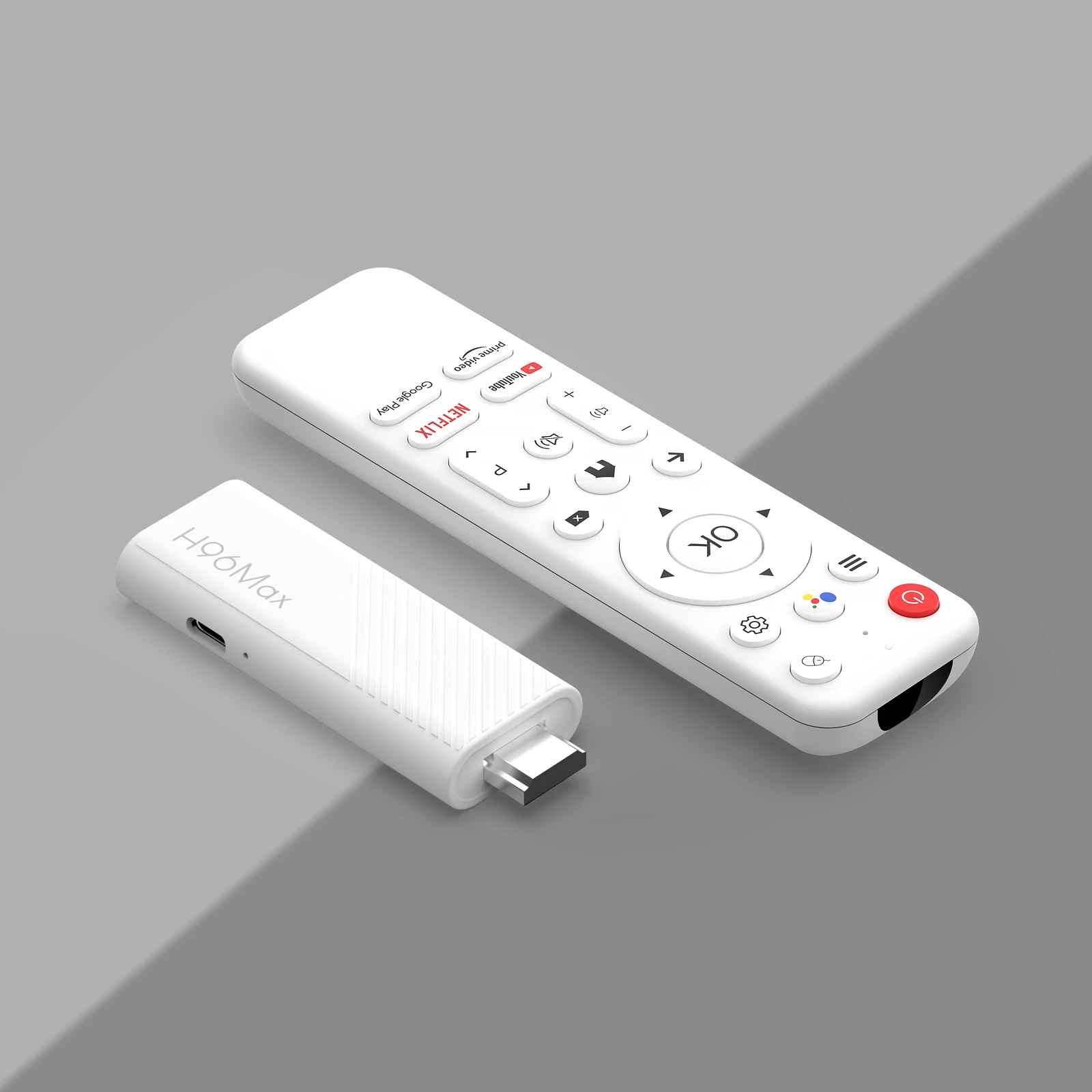 H96 Max Android TV Stick Quad Core H313 ROM 8G 16G 2.4G 5G Wifi6 3D HD
