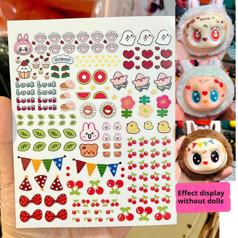 Labubu V1v2v3 Customizable Eye Stickers 17/38cm Vinyl Eyelash Diy Doll Makeup Accessory Exquisite Toy Gift For Doll Enthusiasts