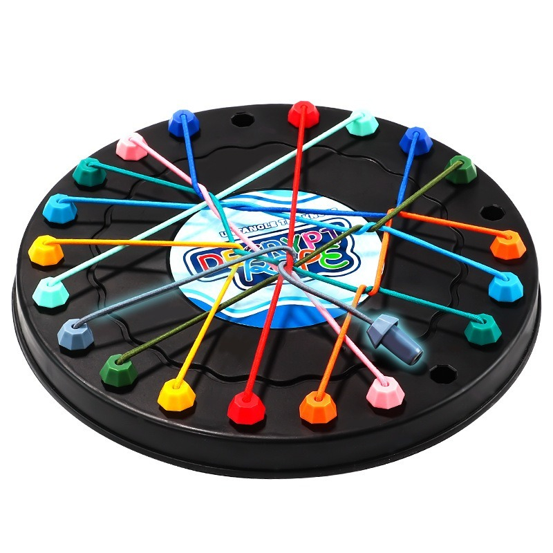 New Kid Rope Knots Puzzle Gra planszowa Color Line Twisted Connected Ropes Logic Thinking Gra stołowa Interaktywna zabawka dla rodziców i dzieci