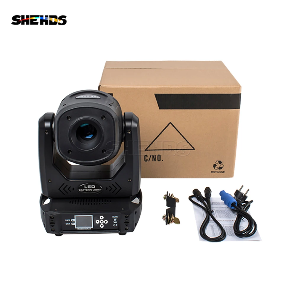 SHEHDS 2PCS 100W LED 6 Facet Prism DJ โปรเจคเตอร์ DMX 512 แฟนซี Spot Light สําหรับดิสโก้งานแต่งงานไนท์คลับผู้ชม