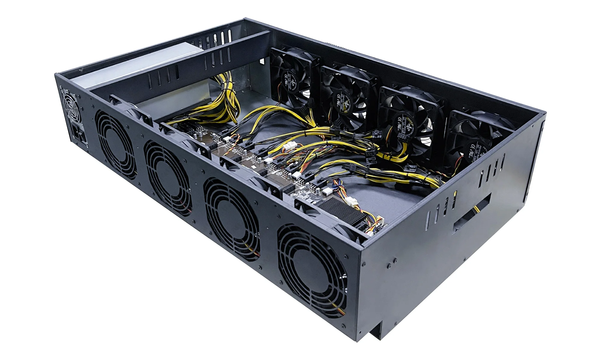 Pc Machine Graphic Card case Chassis Barebone System Gpu with  Fully Motherboard New and 8gpu case
